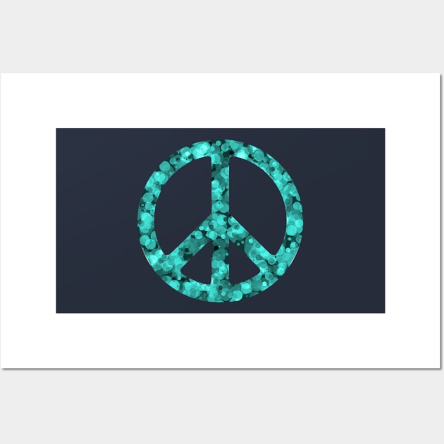 World Peace Sign Vibrant Art Graffiti Activist Wall Art by PlanetMonkey